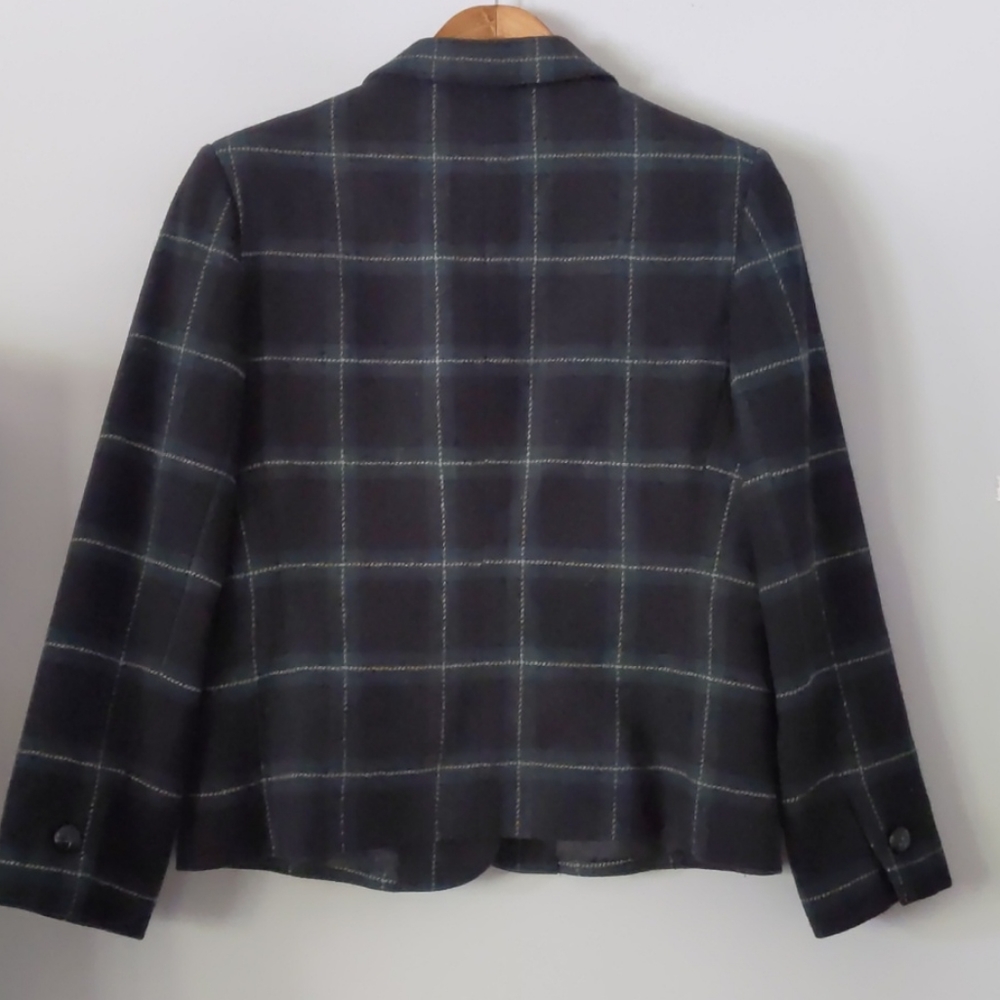 Wool Windowpane Plaid Jacket - Picture 4 of 5